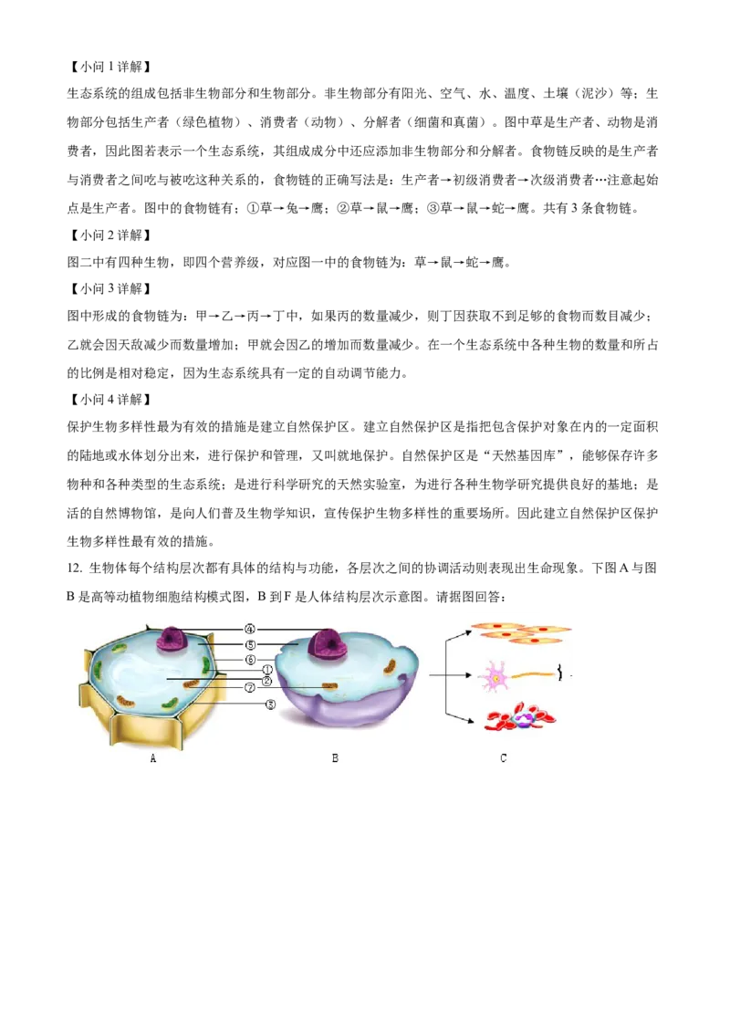 精品解析：2022年四川省南充市中考生物真题（解析版）_6生物中考复习_2025中考复习资料_中考真题（近三年）_2022年生物中考真题114份_精品解析：2022年四川省南充市中考生物真题