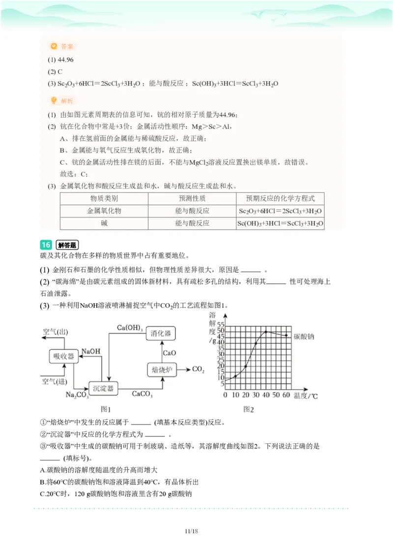 2023年广东省广州市天河区中考一模化学试题-解析版_初中近3年全区全科一模真题_2023年广州初三一模各区各科真题卷（44份）_化学2023年广州中考一模