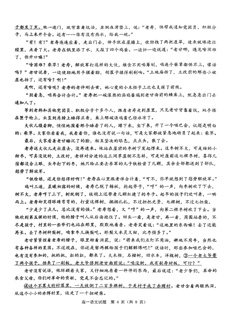 语文试题_2024年12月试卷_1220河南省驻马店市环际大联考&ldquo;逐梦计划&rdquo;2024-2025学年高一上学期阶段性考试（三）