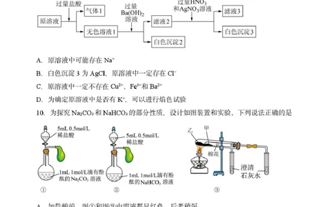 辽宁省丹东市2024-2025学年高一上学期教学质量调研测试化学试卷_2024年12月试卷_1213辽宁省丹东市2024-2025学年高一上学期12月教学质量调研测试