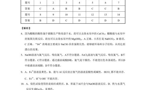 贵阳市2027届高一年级联合考试（二）-化学答案(1)_2024年12月试卷_1212贵州省贵阳市2024-2025学年高一上学期12月联考试题_贵州省贵阳市2024-2025学年高一上学期12月月考化学试题PDF版含答案