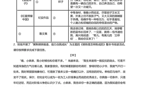 2024年中考九年级语文专题复习：名著导读（含答案）_中考复习资料_语数英物化_1语文中考复习_2024年中考资料_二轮复习_2024年中考九年级语文二轮专题复习（含答案）
