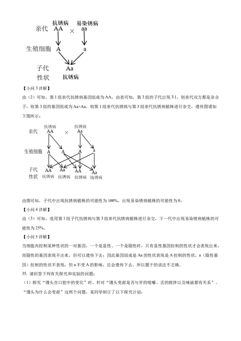 精品解析：2022年四川省自贡市中考生物真题（解析版）_6生物中考复习_2025中考复习资料_中考真题（近三年）_2022年生物中考真题114份_精品解析：四川省自贡市2022年中考生物试题
