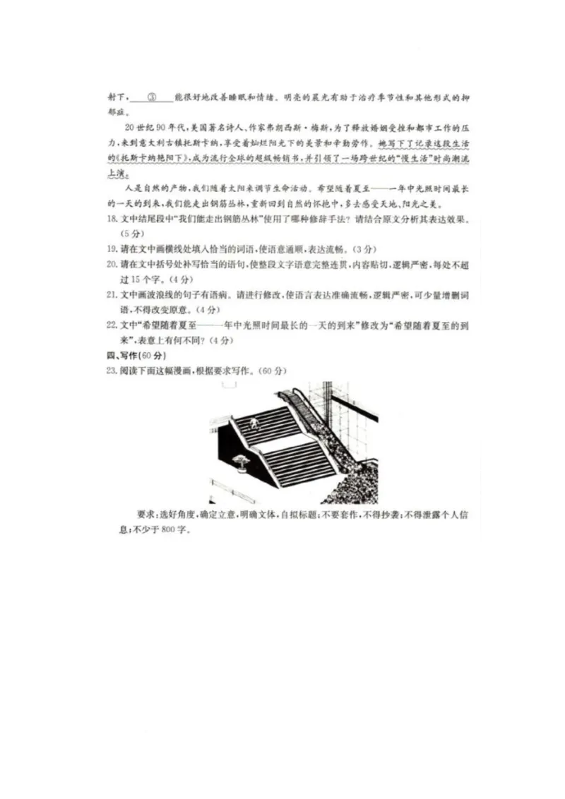 辽宁省抚顺市六校协作体2024-2025学年高一下学期期初检测语文试卷_2025年03月试卷_0309辽宁省抚顺市六校协作体2024-2025学年高一下学期期初检测