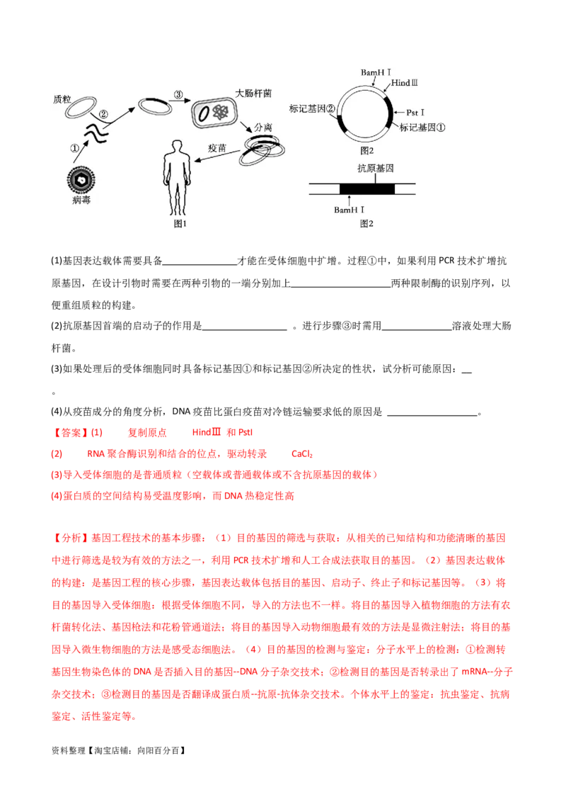 选择性必修3生物技术与工程测试卷（解析版）_新高考复习资料_2024年新高考复习资料_一轮复习资料_完备战2024年高考生物一轮复习考点帮（新高考）_选择性必修3