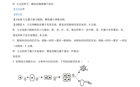 精品解析：2022年山东省临沂市中考生物真题（解析版）_6生物中考复习_2025中考复习资料_中考真题（近三年）_2022年生物中考真题114份_精品解析：2022年山东省临沂市中考生物真题