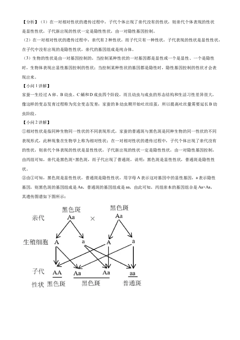 精品解析：2022年山东省临沂市中考生物真题（解析版）_6生物中考复习_2025中考复习资料_中考真题（近三年）_2022年生物中考真题114份_精品解析：2022年山东省临沂市中考生物真题