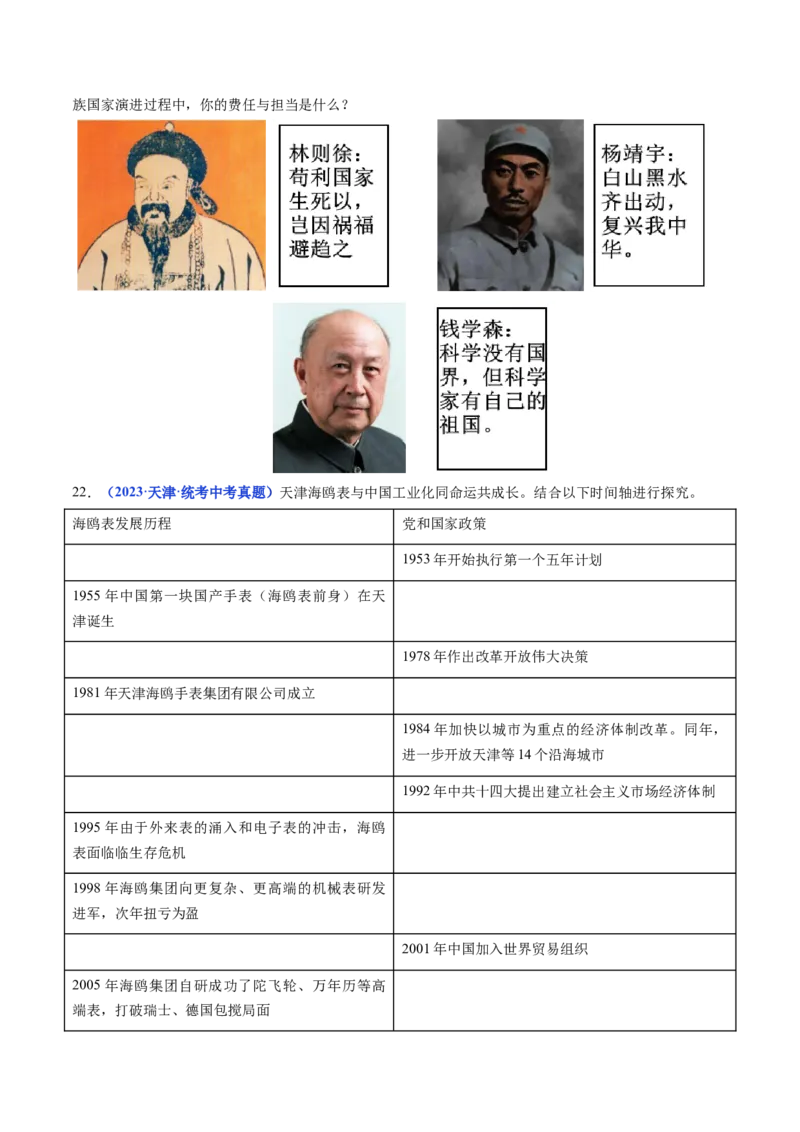 第18课科技文化成就（原卷版）_8历史中考复习_2024年中考复习资料_专项复习资料_完三年（2021-2023）中考历史真题分项汇编（全国通用）_八年级下册（单元内分课时呈现）