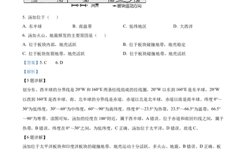 精品解析：2022年山东省菏泽市中考地理真题（解析版）_7地理中考复习_2025中考复习资料_中考真题（近三年）_2022年中考地理试卷104份_精品解析：2022年山东省菏泽市中考地理真题