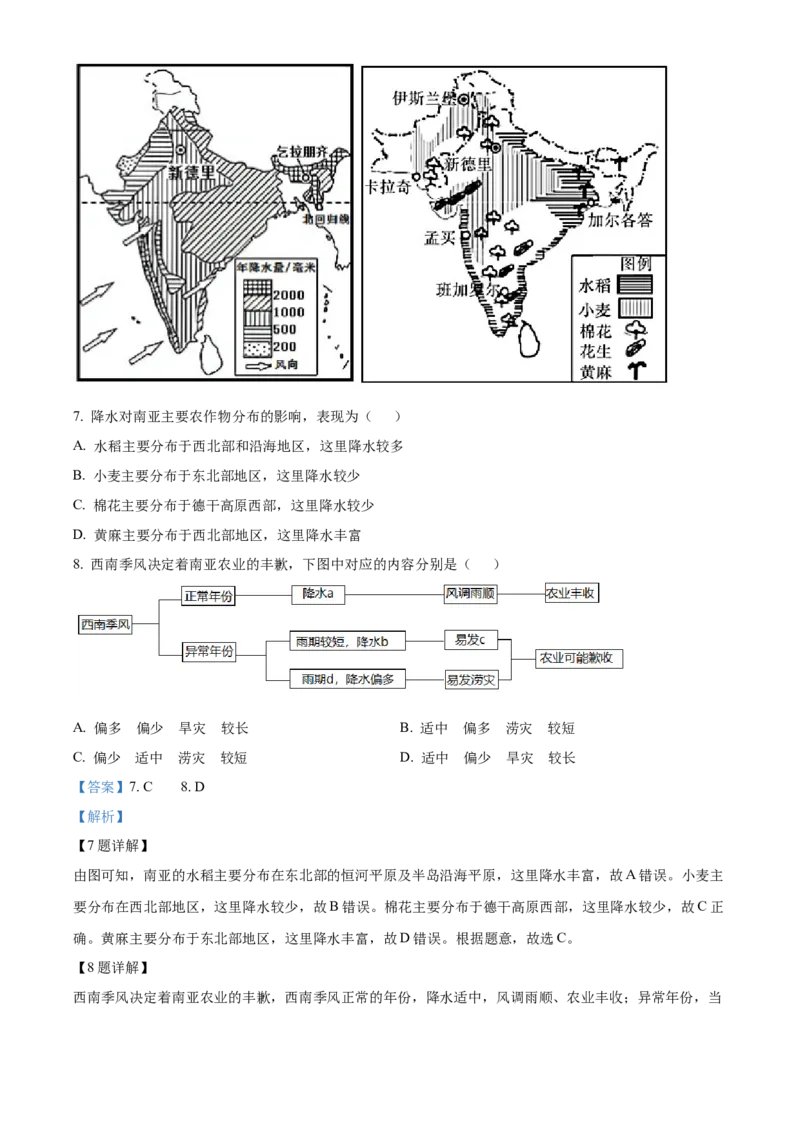 精品解析：2022年山东省菏泽市中考地理真题（解析版）_7地理中考复习_2025中考复习资料_中考真题（近三年）_2022年中考地理试卷104份_精品解析：2022年山东省菏泽市中考地理真题