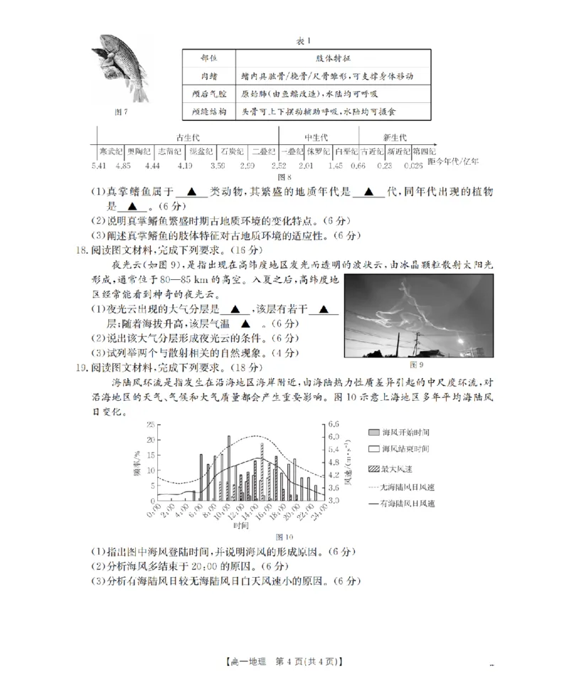 辽宁省葫芦岛市、县协作校2025-2026学年高一上学期第一次考试（26-71A）地理_2025年11月高一试卷_251116金太阳&middot;辽宁省葫芦岛市、县协作校2025-2026学年高一上学期第一次考试（26-71A）（全）