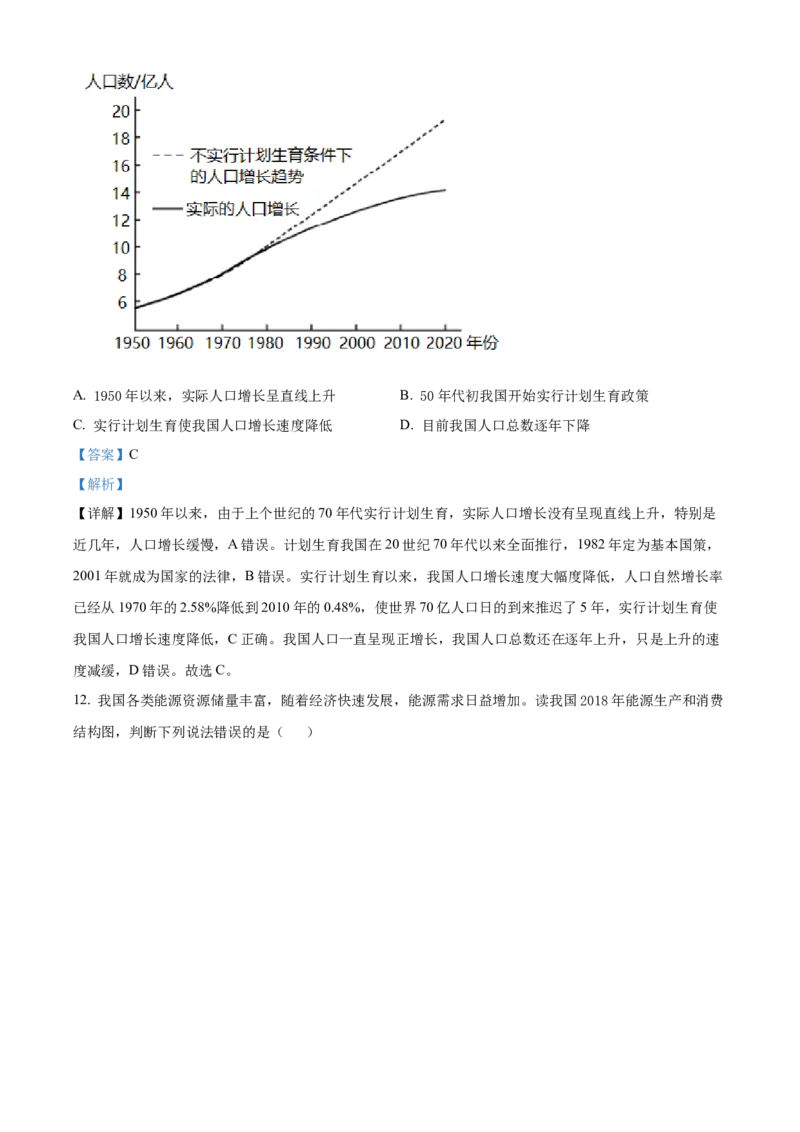 精品解析：2022年山东省泰安市中考地理真题（解析版）_7地理中考复习_2025中考复习资料_中考真题（近三年）_2022年中考地理试卷104份_精品解析：2022年山东省泰安市中考地理真题
