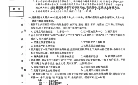 辽宁省锦州市某校2024-2025学年高一上学期期中质量检测历史试卷_2024年12月试卷_1202辽宁省锦州市某校2024-2025学年高一上学期期中质量检测