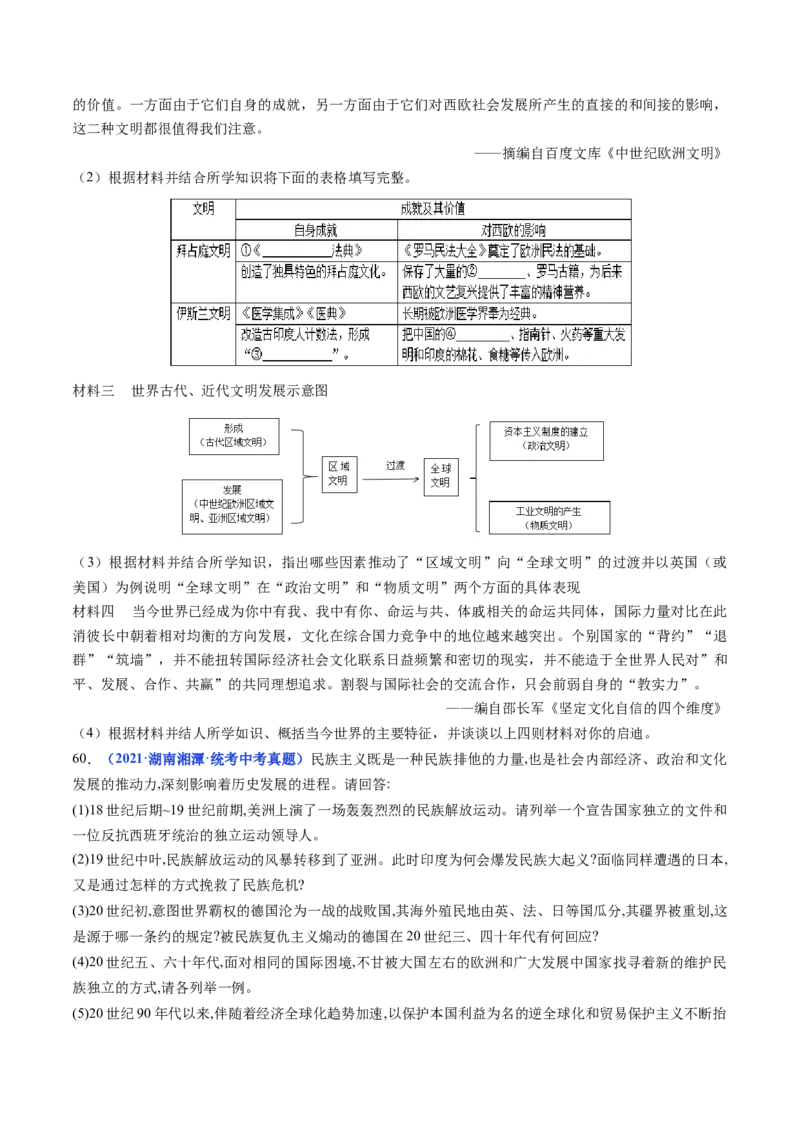 第20课联合国与世界贸易组织（原卷版）_8历史中考复习_2024年中考复习资料_专项复习资料_完三年（2021-2023）中考历史真题分项汇编（全国通用）_九年级下册（单元内分课时呈现）