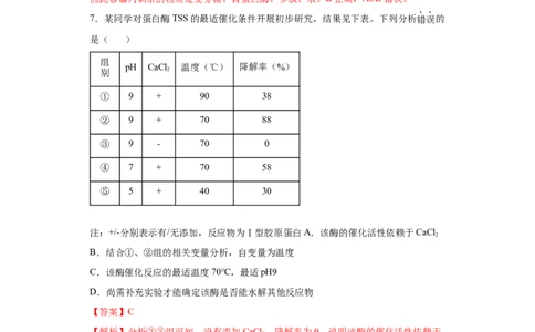 课时07酶和ATP-2023年高考生物一轮复习小题多维练（解析板）_通用版（老高考）复习资料_2023年复习资料_一轮复习_2023年高考生物一轮复习小题多维练（全国通用）