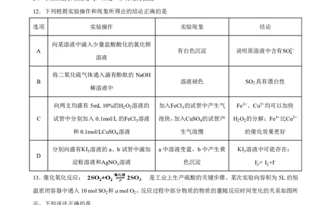 高一下学期3月月化学考卷_2026年03月高一试卷_260329湖北省荆州市荆州中学2025-2026学年高一下学期3月月考（全科）_湖北省荆州市荆州中学2025-2026学年高一下学期3月月考化学试卷