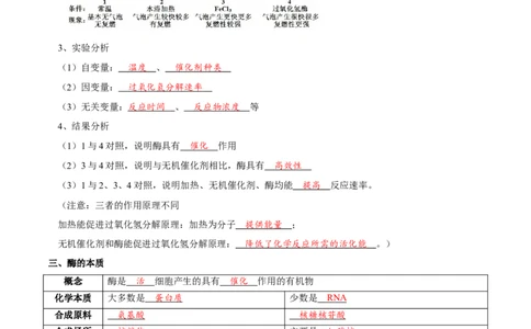 题型4与酶相关的实验设计与分析（核心知识）（解析版）_新高考复习资料_2023年新高考复习资料_二轮复习_技巧点拨备战2023年高考生物二轮题型复习讲解286731240