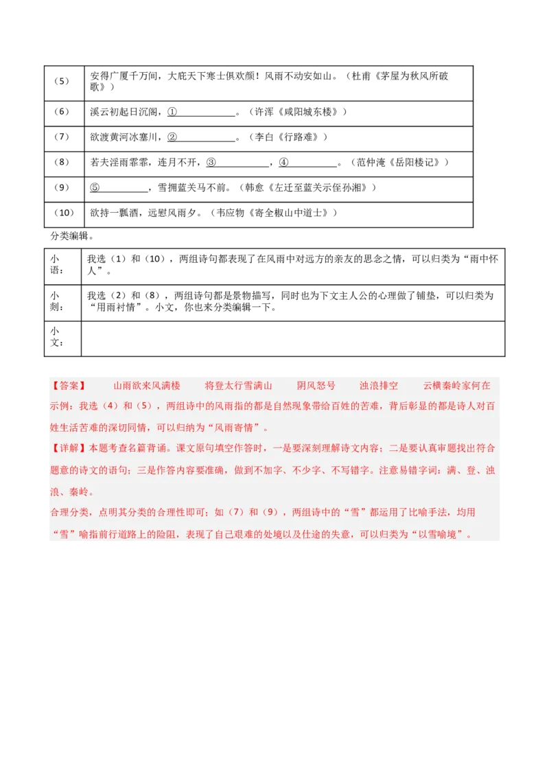 35+九年级上册古诗文默写强化训练-2025年中考语文古诗文默写背诵与强化训练+_中考复习资料_语数英物化_1语文中考复习_2025年中考资料_2025年中考语文古诗文默写背诵与强化训练