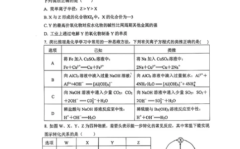 重庆市巴蜀中学校2024-2025学年高一下学期3月月考化学试题化学试题_2025年04月试卷_0418重庆市巴蜀中学2024-2025学年高一下学期3月月考
