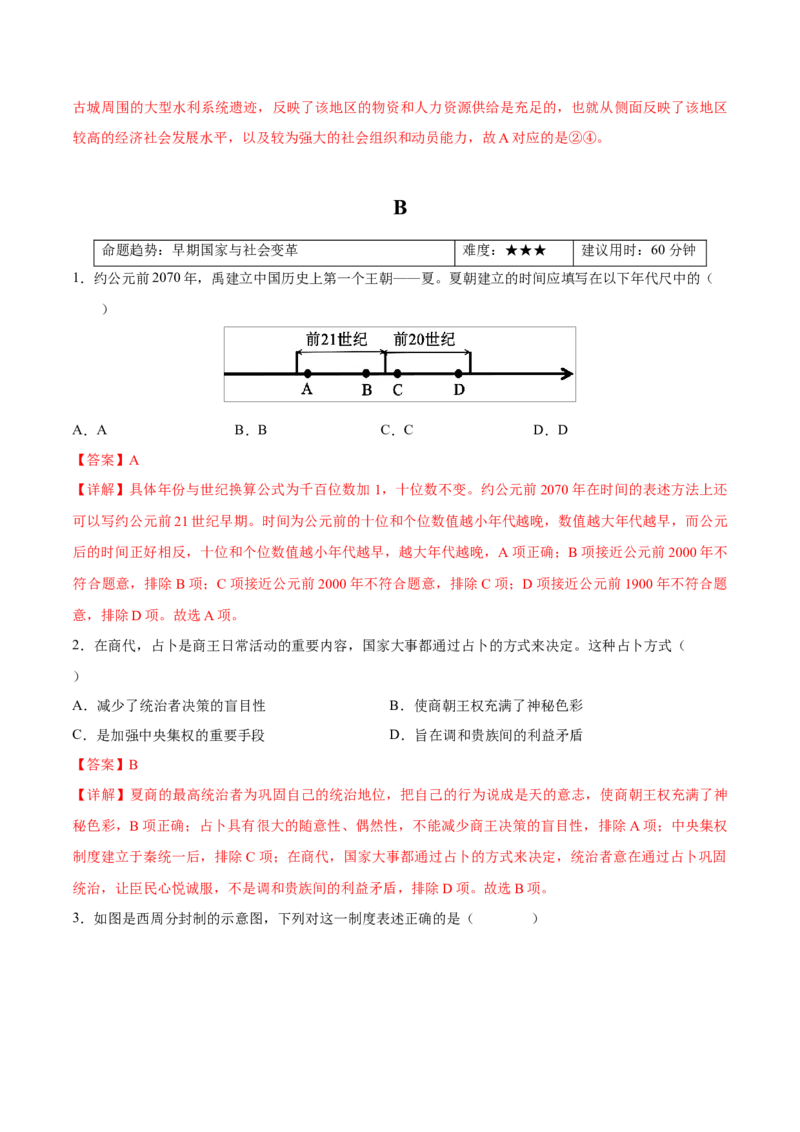 重难点01中国境内早期人类与文明的起源、早期国家与社会变革（解析版）_8历史中考复习_2023年中考复习资料_专项复习_冲刺中考2023年历史时事热点抢分集训+重难点抢分攻略