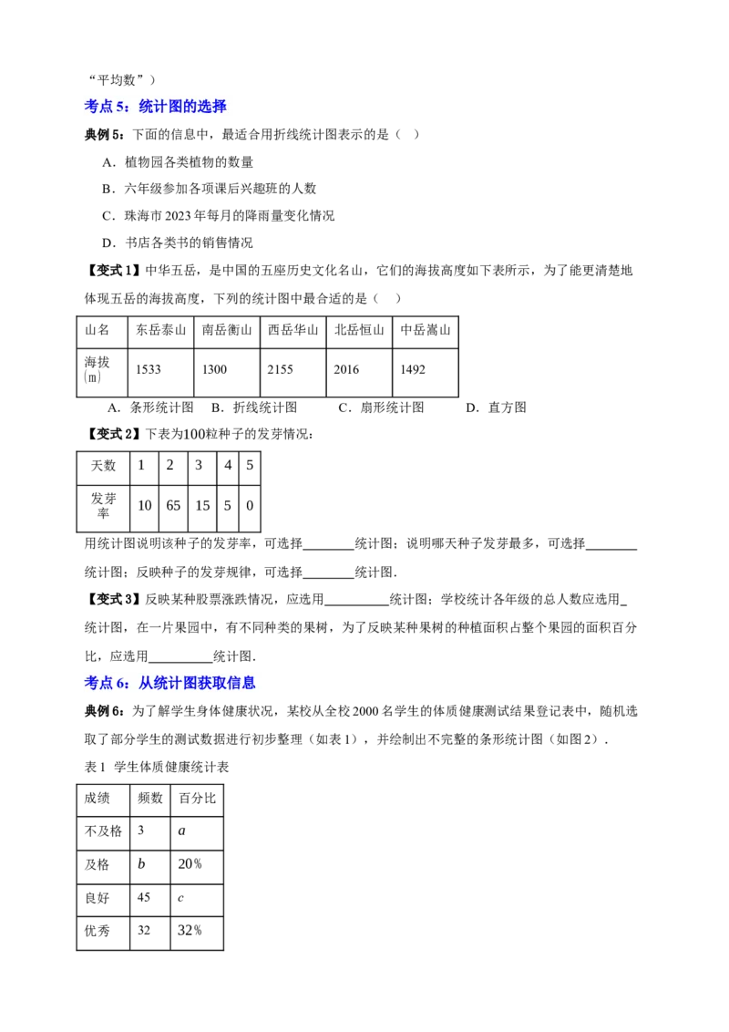 专题01统计九大考点+知识串讲-2026年中考数学总复习重难考点强化训练（全国通用）(原卷版）_中考复习资料_语数英物化_2数学中考复习_2026年中考复习（更新中）
