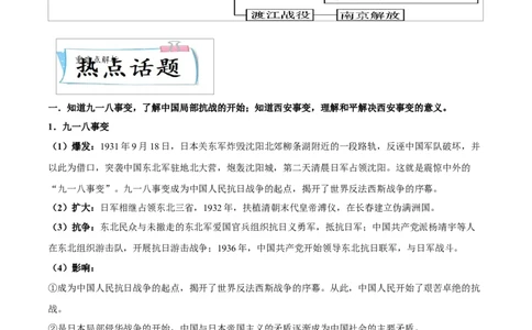 重难点08中华民族的抗日战争、人民解放战争（解析版）_8历史中考复习_2023年中考复习资料_专项复习_冲刺中考2023年历史时事热点抢分集训+重难点抢分攻略