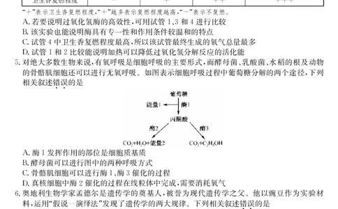 青海省西宁市大通县2023-2024学年高一下学期期末联考生物试题_2024年07月试卷_0729青海省西宁市大通县2023-2024学年高一下学期期末联考