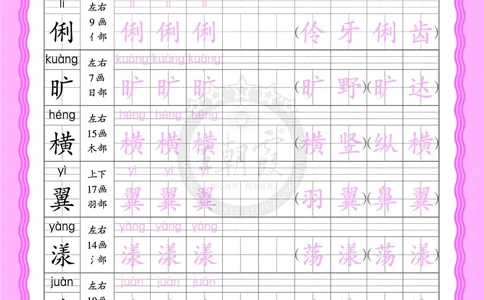2026年(下册)人教3语会认字描帖_2026春小学教辅大合集_8-26春《王朝霞》系列_06.《WZX&middot;会认字描摹帖》1-6年级下册语文