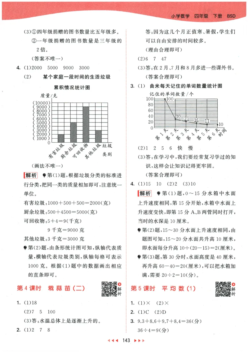 2026春《53天天练》数学BSD4下参考答案_2026春小学教辅大合集_7-26春《53天天练》系列_26春《53天天练》数学_26春北师大版数学1-6年级下册《53天天练》_2026春《53天天练》数学BSD4下