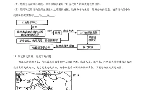 精品解析：2024年甘肃省天水市中考地理试题（原卷版）_new_7地理中考复习_2025中考复习资料_中考真题（近三年）_2024中考地理真题