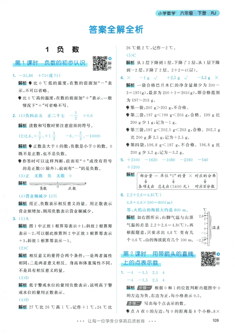 2026春《53天天练》数学RJ6下参考答案_2026春小学教辅大合集_7-26春《53天天练》系列_26春《53天天练》数学_26春人教版数学1-6年级下册《53天天练》_2026春《53天天练》数学RJ6下