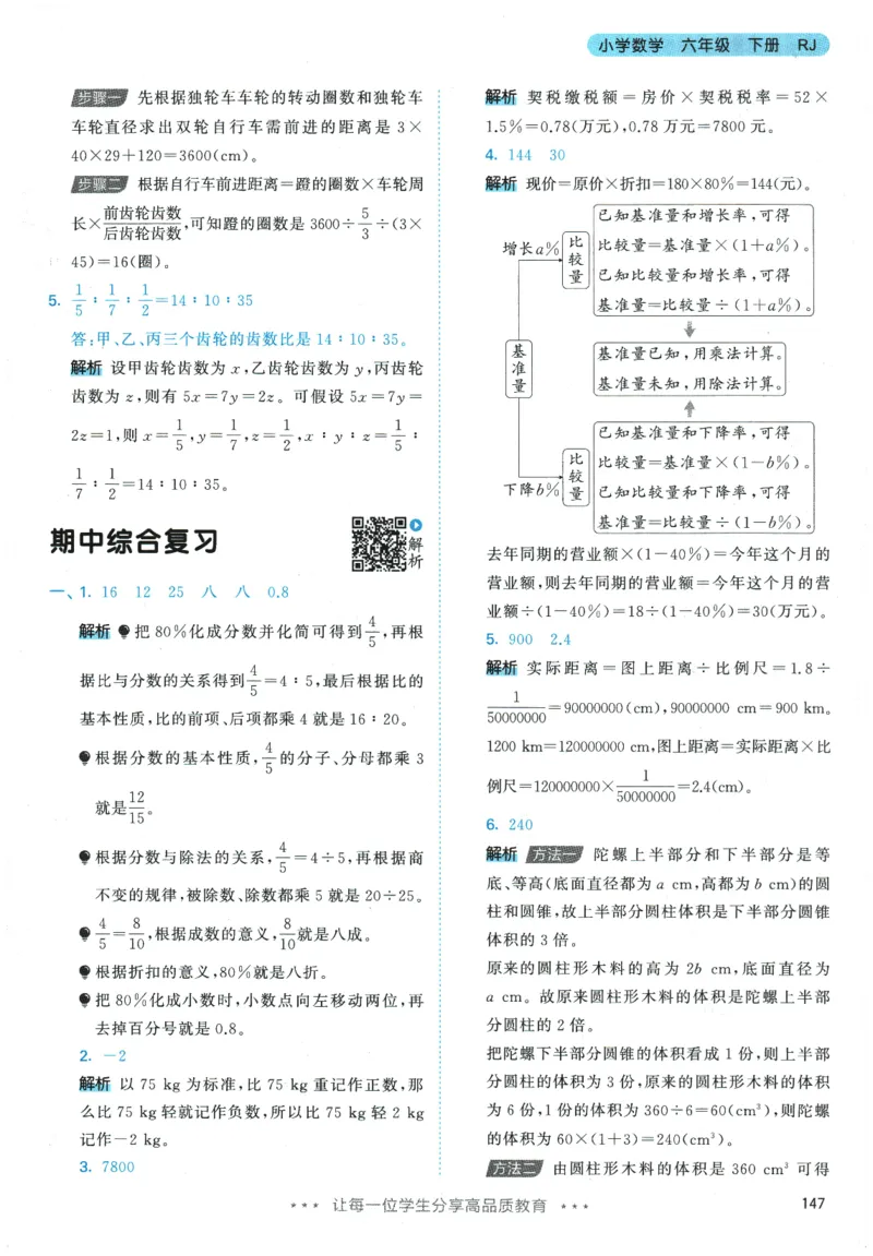 2026春《53天天练》数学RJ6下参考答案_2026春小学教辅大合集_7-26春《53天天练》系列_26春《53天天练》数学_26春人教版数学1-6年级下册《53天天练》_2026春《53天天练》数学RJ6下