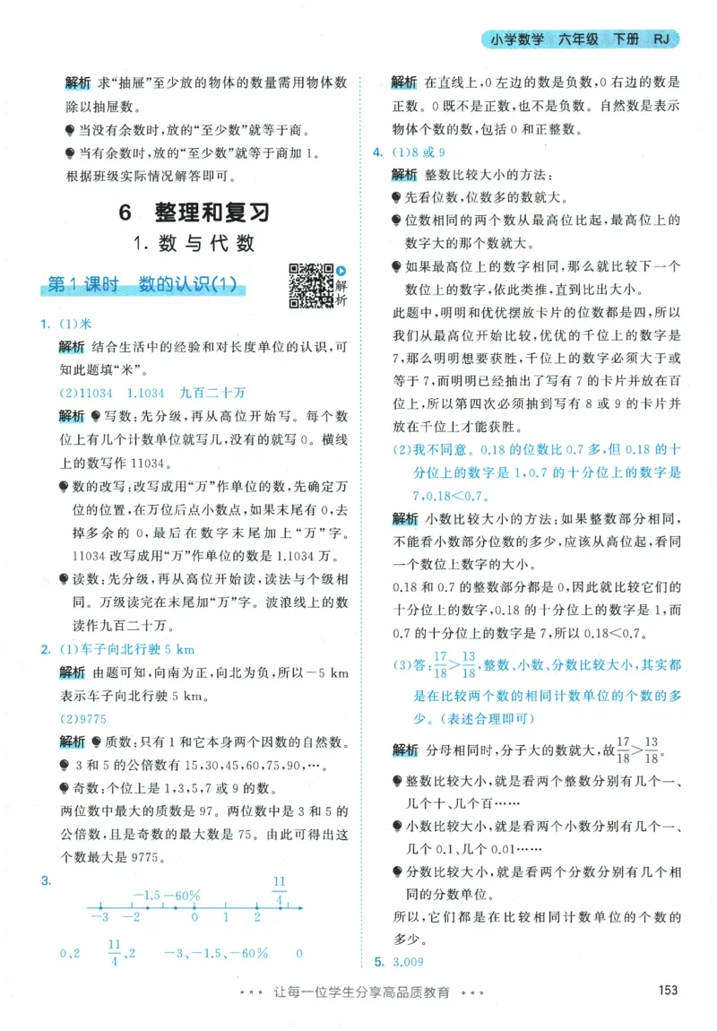 2026春《53天天练》数学RJ6下参考答案_2026春小学教辅大合集_7-26春《53天天练》系列_26春《53天天练》数学_26春人教版数学1-6年级下册《53天天练》_2026春《53天天练》数学RJ6下
