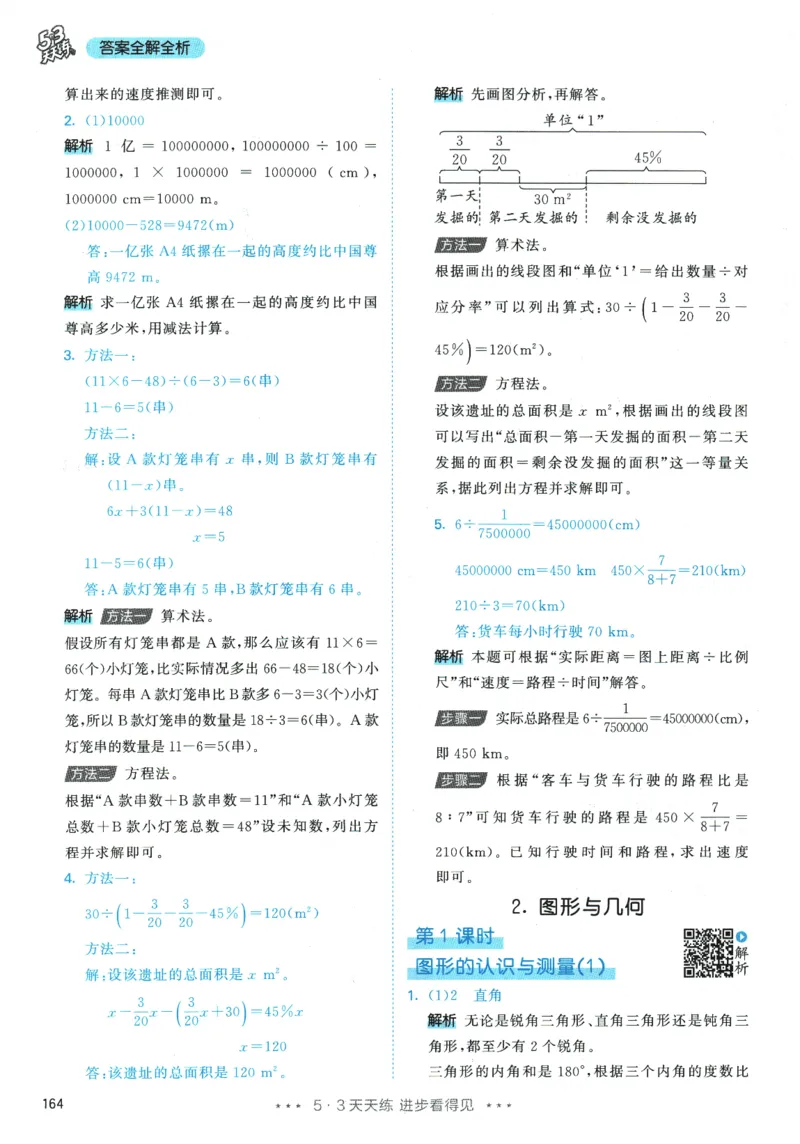 2026春《53天天练》数学RJ6下参考答案_2026春小学教辅大合集_7-26春《53天天练》系列_26春《53天天练》数学_26春人教版数学1-6年级下册《53天天练》_2026春《53天天练》数学RJ6下