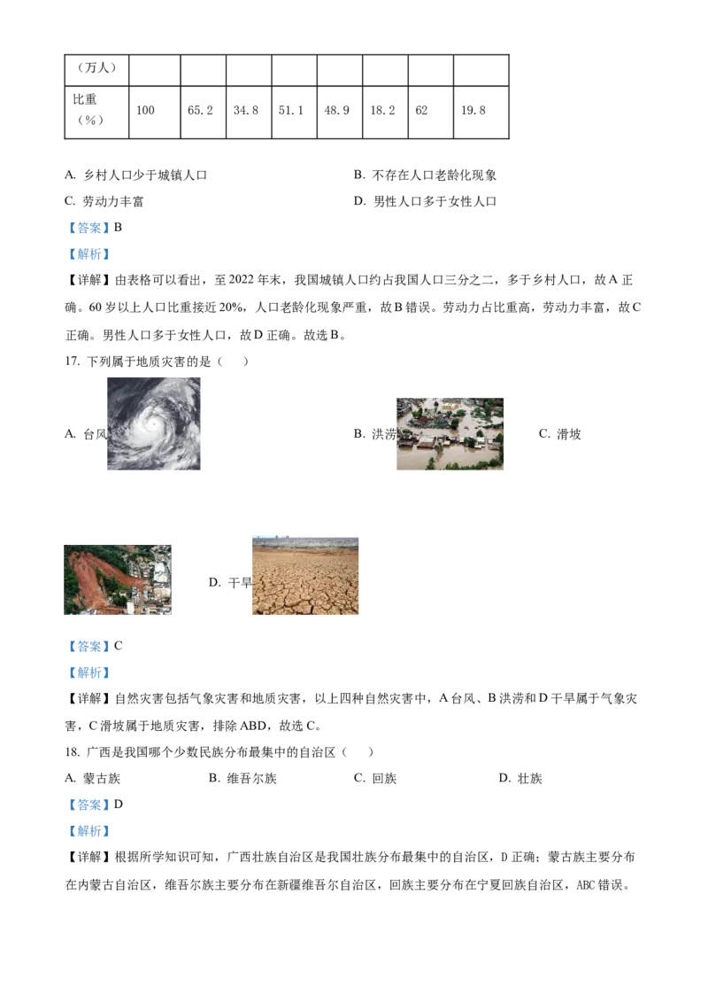 精品解析：2023年黑龙江省牡丹江市中考地理真题（解析版）_new_7地理中考复习_2025中考复习资料_中考真题（近三年）_2023中考地理真题