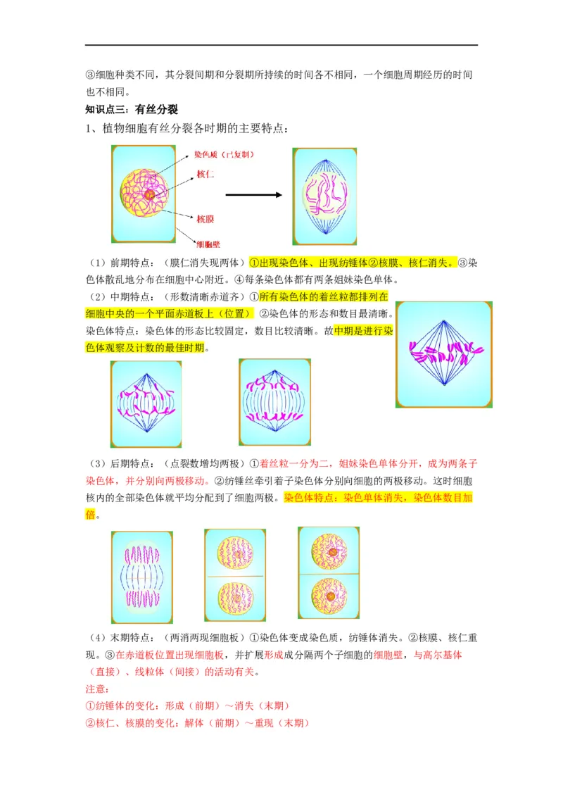 重难点07细胞的生命历程（原卷版）_通用版（老高考）复习资料_2023年复习资料_专项复习_2023年高考生物热点&middot;重点&middot;难点专练（全国通用）