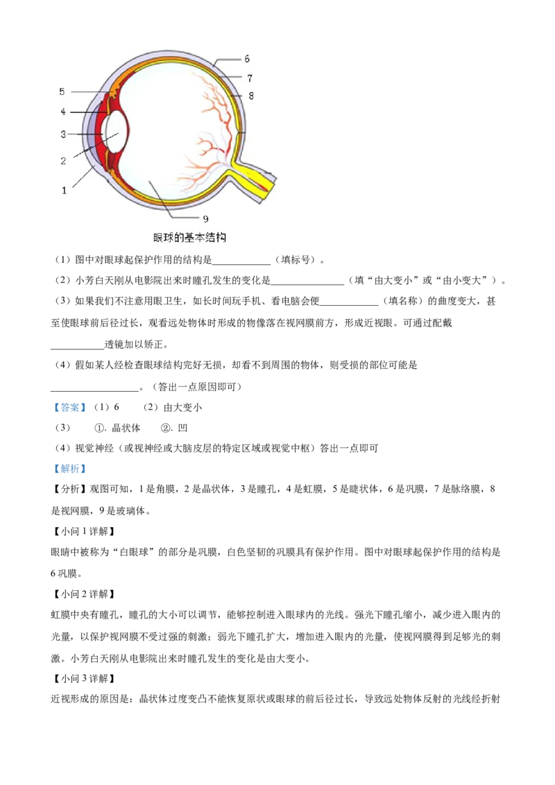 精品解析：2022年黑龙江省龙东地区中考生物真题（解析版）_6生物中考复习_2025中考复习资料_中考真题（近三年）_2022年生物中考真题114份_精品解析：2022年黑龙江省龙东地区中考生物真题