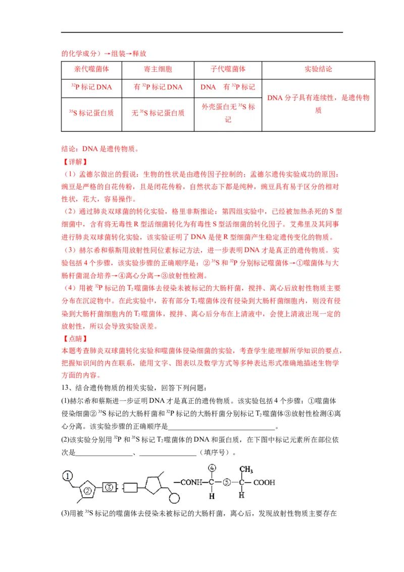 重难点10基因的本质（解析版）_通用版（老高考）复习资料_2023年复习资料_专项复习_2023年高考生物热点&middot;重点&middot;难点专练（全国通用）