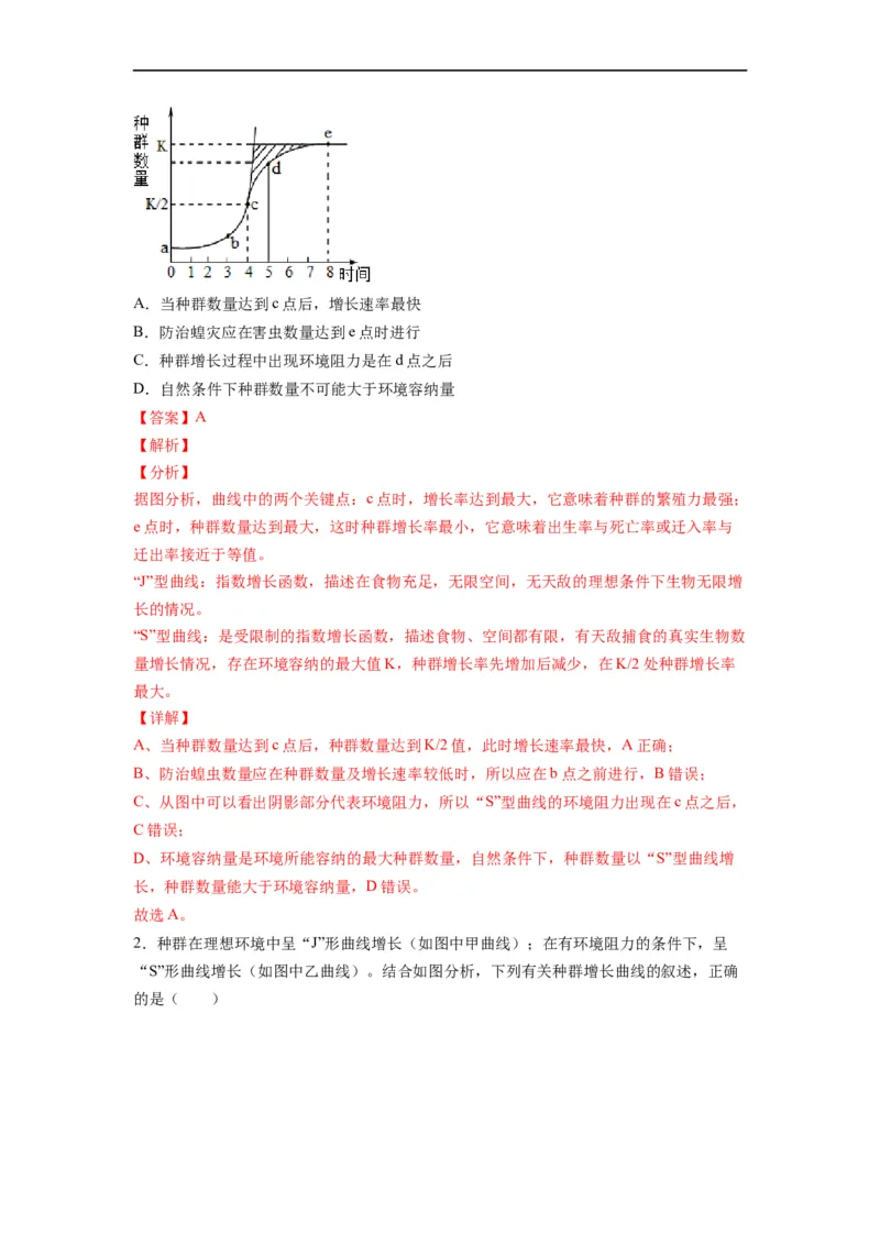 重难点15种群、群落以及生态系统（解析版）_通用版（老高考）复习资料_2023年复习资料_专项复习_2023年高考生物热点&middot;重点&middot;难点专练（全国通用）