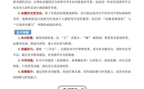 专题03：古诗词鉴赏之画面描绘(讲义）原卷版_中考复习资料_语数英物化_1语文中考复习_2026年中考复习（更新中）_备战2026年中考语文一轮复习之古诗文专题（全国通用）