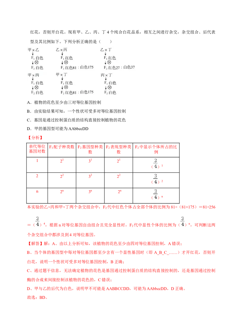 题型12快速突破基因的自由组合定律（题型集训）-技巧点拨备战2023年高考生物二轮题型复习讲解（解析版）_新高考复习资料_2023年新高考复习资料_二轮复习