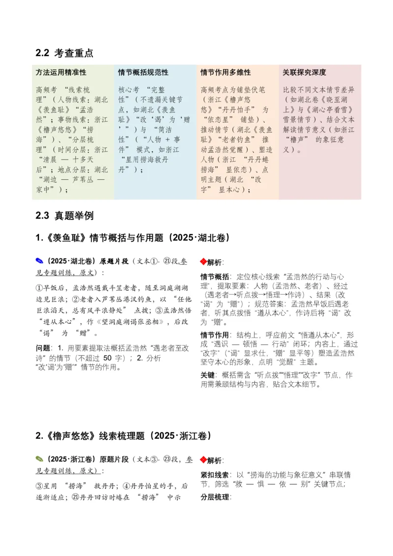 2026年全国中考语文一轮复习讲义：记叙文情节梳理（全国适用）（原卷）_中考复习资料_语数英物化_1语文中考复习_2026年中考复习（更新中）_2026年全国中考语文一轮复习讲义