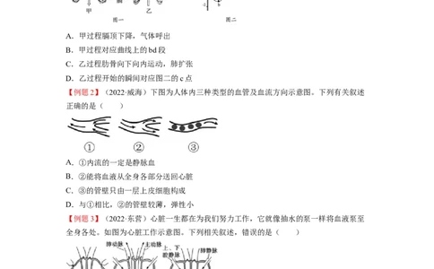 重难点05生物圈中的人（二）-2023年中考生物热点&middot;重点&middot;难点专练（全国通用）（原卷版）_6生物中考复习_2023年中考复习资料_专项复习