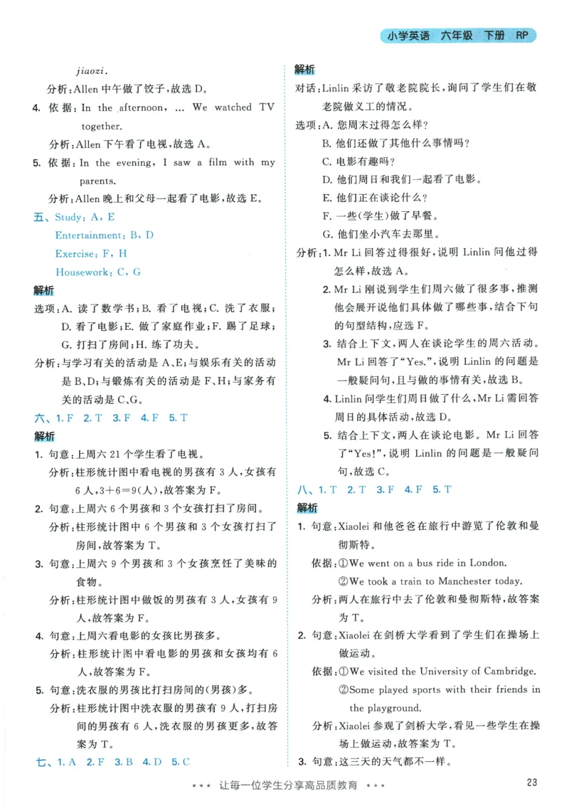 2026春《53天天练》英语PEP6下参考答案_2026春小学教辅大合集_7-26春《53天天练》系列_26春《53天天练》英语_26春《53天天练》英语PEP_2026春《53天天练》英语PEP6下