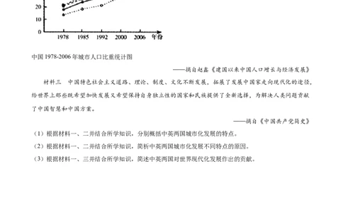 精品解析：2023年内蒙古包头市中考历史真题（原卷版）_new_8历史中考复习_2025年中考复习资料_中考真题（近三年）_2023中考历史真题