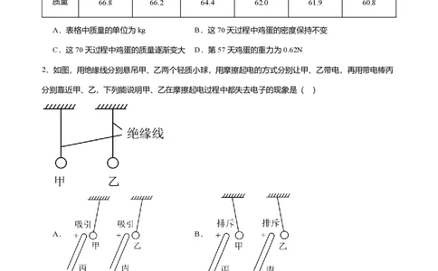 2024年广东省广州市黄埔区中考物理一模试卷-解析版_初中近3年全区全科一模真题_2024年广州初三一模各区全科真题卷（70份）_物理2024年广州中考一模