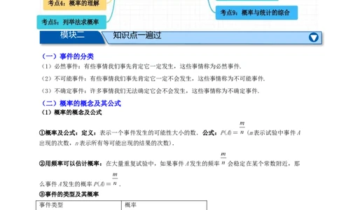 专题02概率九大考点+知识串讲-2026年中考数学总复习重难考点强化训练（全国通用）(解析版）_中考复习资料_语数英物化_2数学中考复习_2026年中考复习（更新中）