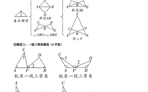 专题05六大常考全等模型（原卷版）_中考复习资料_语数英物化_2数学中考复习_2023年中考复习资料_二轮复习_备战2023年中考数学二轮复习常考点微专题归纳提分特训（全国通用）