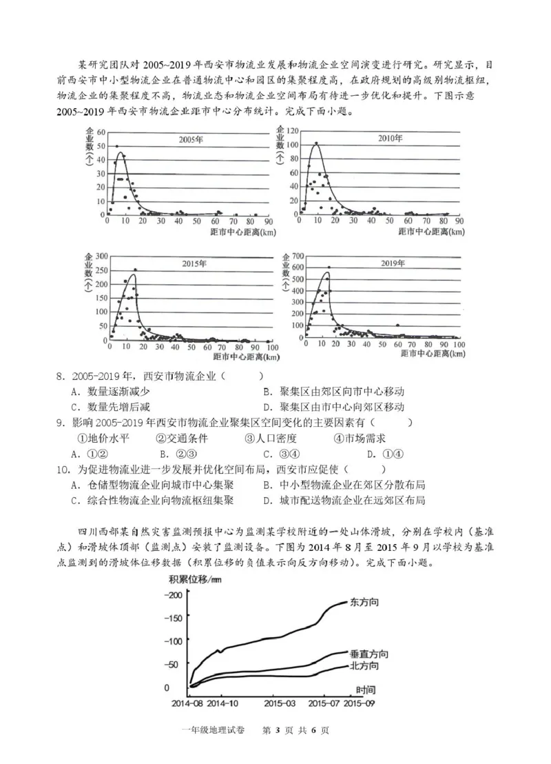 高一地理期中高一期中地理试卷_2025年05月试卷_0517湖北省宜昌市部分省级示范高中2024-2025学年高一下学期4月期中联合考试