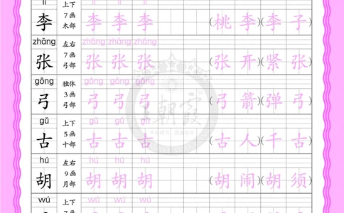 2026年(下册)人教1语会认字描帖_2026春小学教辅大合集_8-26春《王朝霞》系列_06.《WZX&middot;会认字描摹帖》1-6年级下册语文